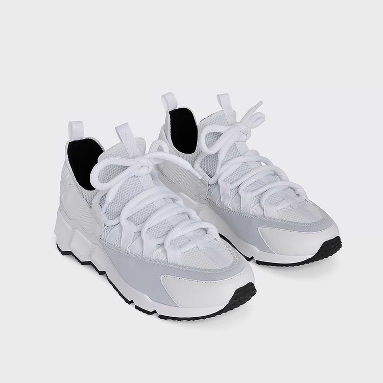 Pierre Hardy BASKETS TREK COMET Néoprène Recyclé Et Mesh Blanc