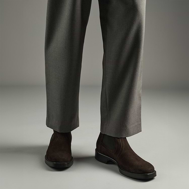 Pierre Hardy BOTTINES HEROES Cuir De Veau Velours Moka