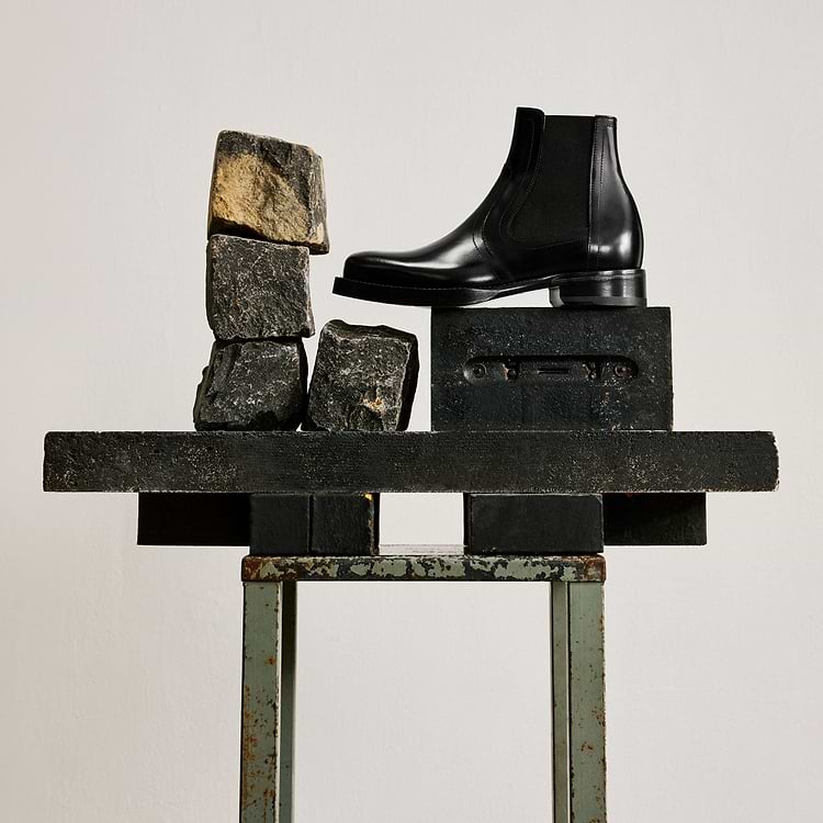 Pierre Hardy BOTTINES HEROES Cuir De Veau Verni Noir