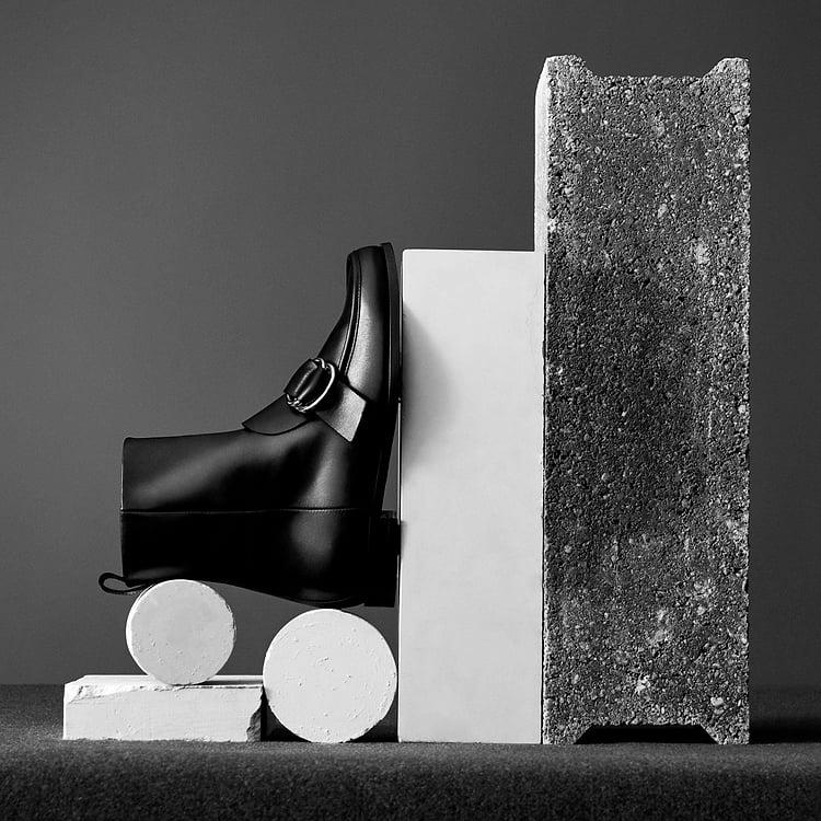 Pierre Hardy BOTTINES RIDER Cuir De Veau Lisse Noir