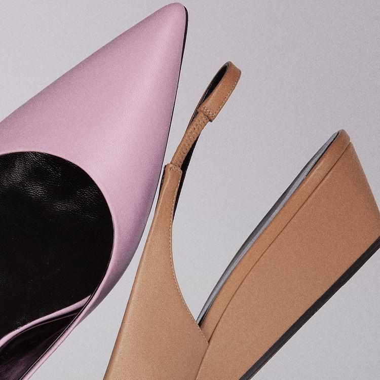 Pierre Hardy ESCARPIN SLINGBACK AMBER Cuir De Chevreau Rose
