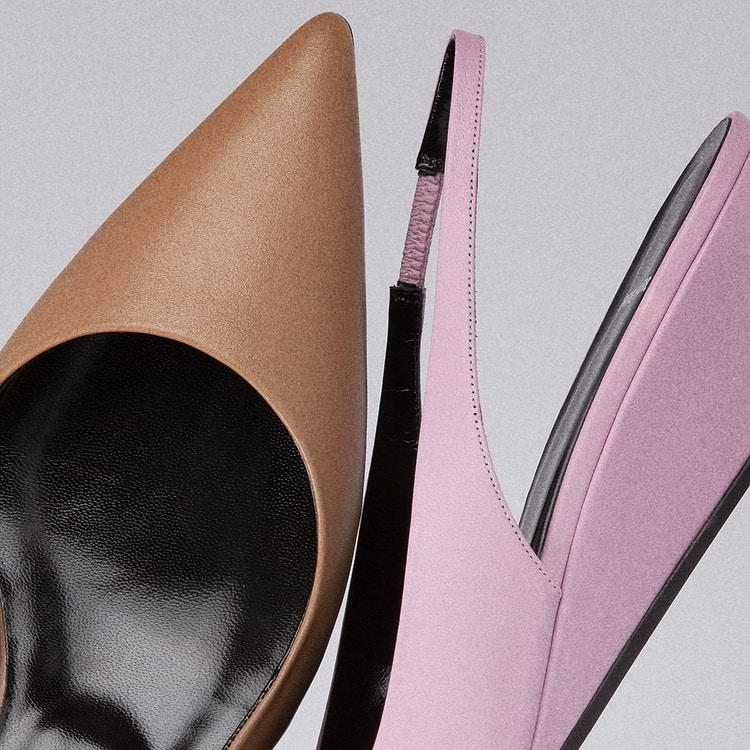 Pierre Hardy ESCARPIN SLINGBACK AMBER Cuir De Veau Cappuccino