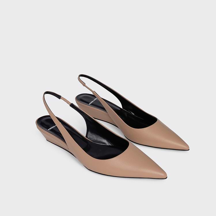Pierre Hardy ESCARPIN SLINGBACK AMBER Cuir De Veau Cappuccino