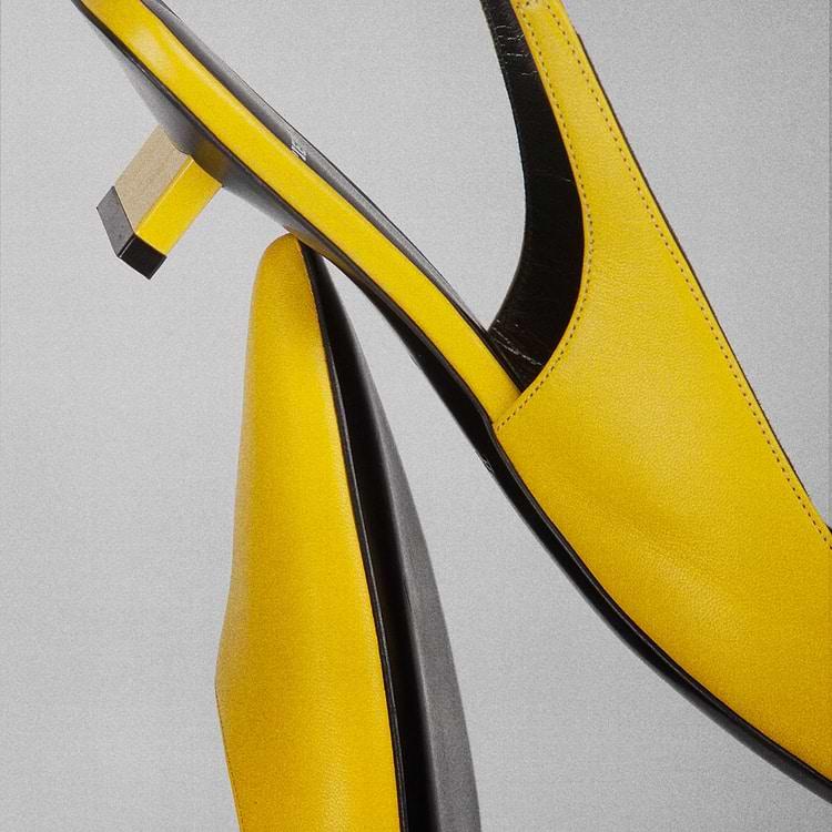 Pierre Hardy ESCARPIN SLINGBACK STELLA Cuir De Chevreau Jaune