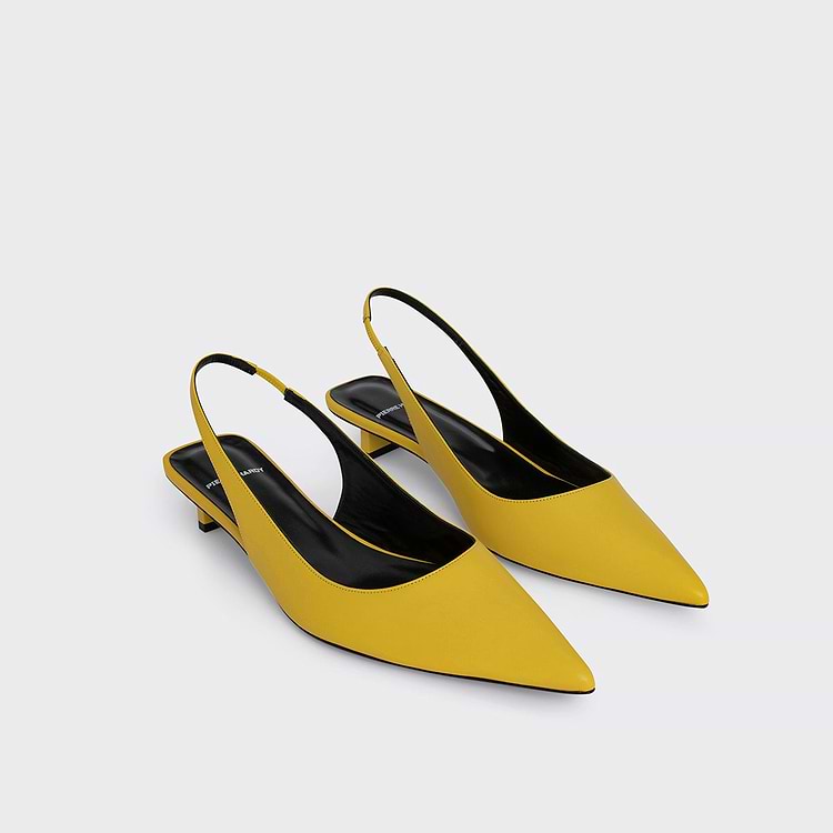 Pierre Hardy ESCARPIN SLINGBACK STELLA Cuir De Chevreau Jaune