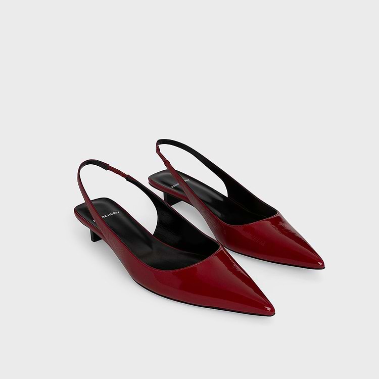 Pierre Hardy ESCARPIN SLINGBACK STELLA Cuir De Chevreau Verni Rouge