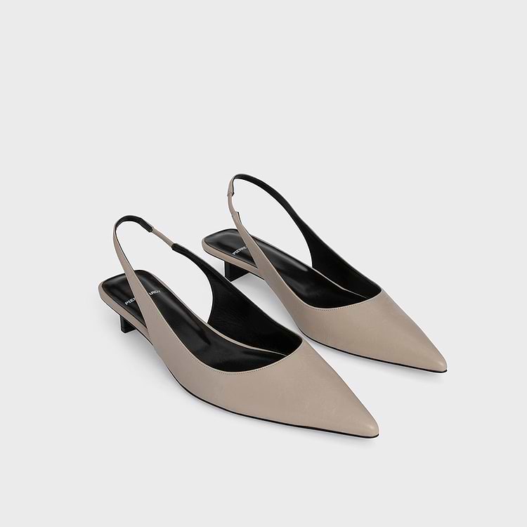 Pierre Hardy ESCARPIN SLINGBACK STELLA Cuir De Veau Craquelé Craie