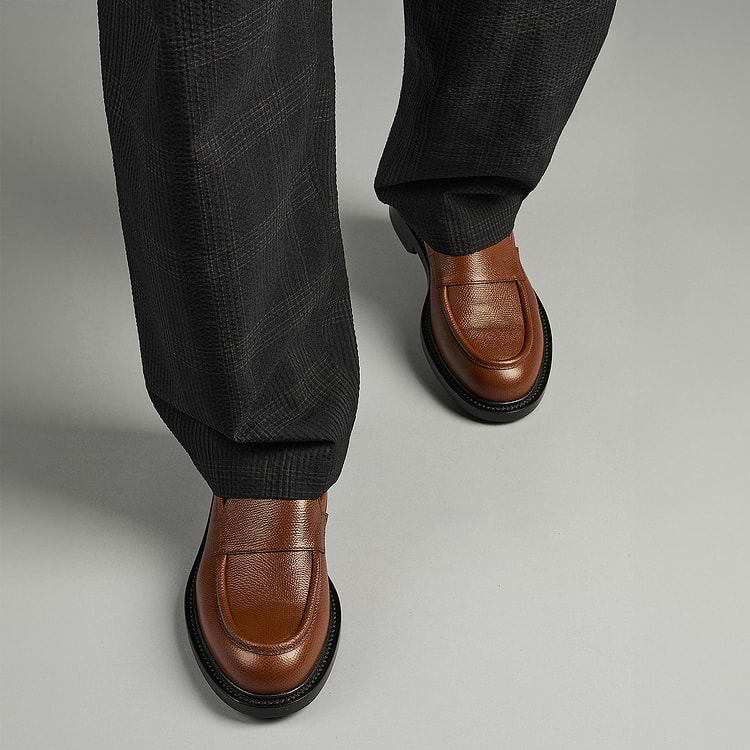 Pierre Hardy MOCASSIN JOHN Cuir De Veau Grainé Cognac