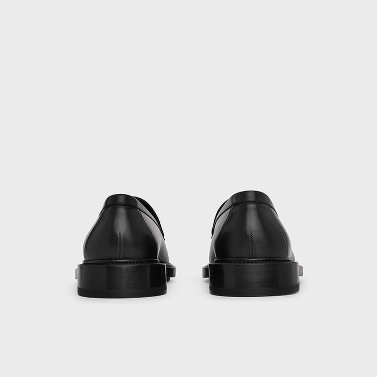 Pierre Hardy MOCASSIN JOHN Cuir De Veau Marron Foncé Bleu Marine Et Noir