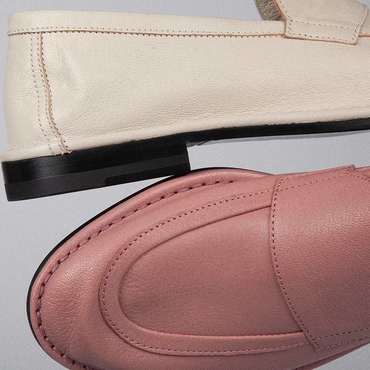 Pierre Hardy MOCASSIN NOTO Cuir De Chevreau Grainé Rose Blush