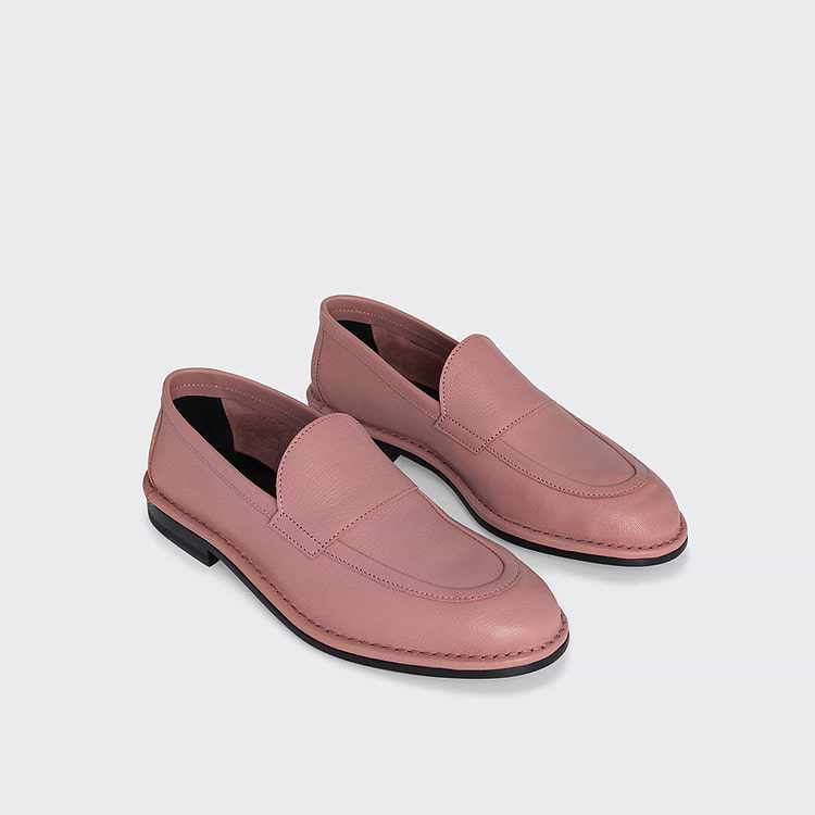 Pierre Hardy MOCASSIN NOTO Cuir De Chevreau Grainé Rose Blush