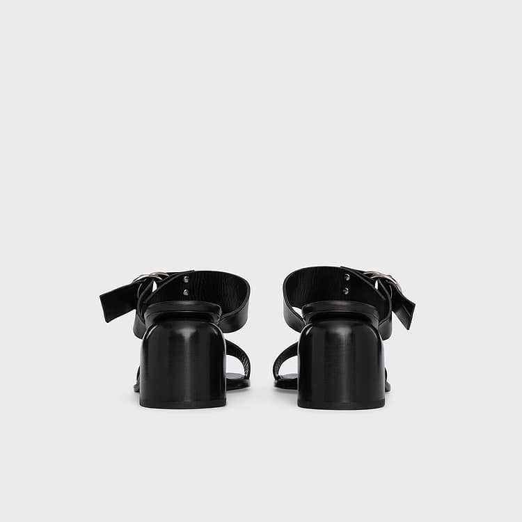 Pierre Hardy MULE À TALON ISOLA RIDER Cuir De Veau Noir