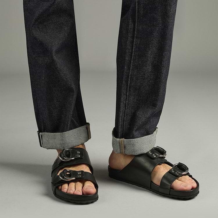 Pierre Hardy MULE PLATE BEACH RIDER Cuir De Veau Noir