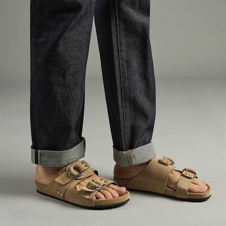 Pierre Hardy MULE PLATE BEACH RIDER Veau Velours Sable