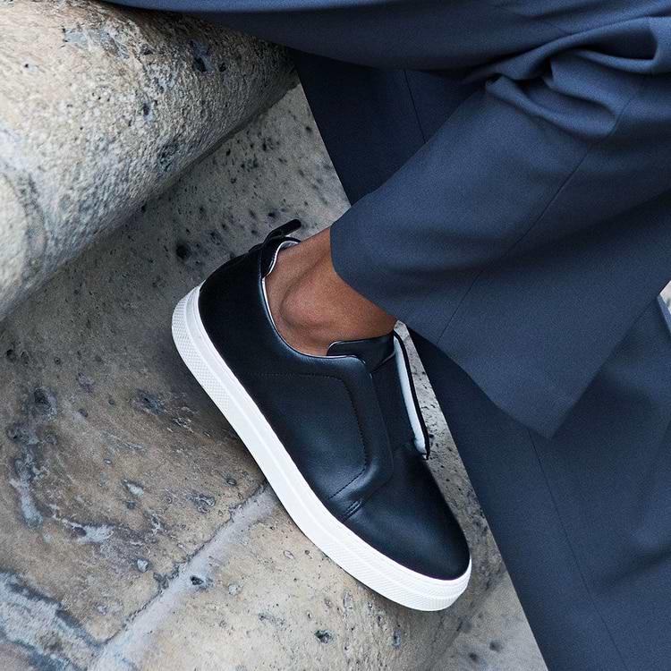 Pierre Hardy BASKETS SLIDER Cuir De Veau Noir