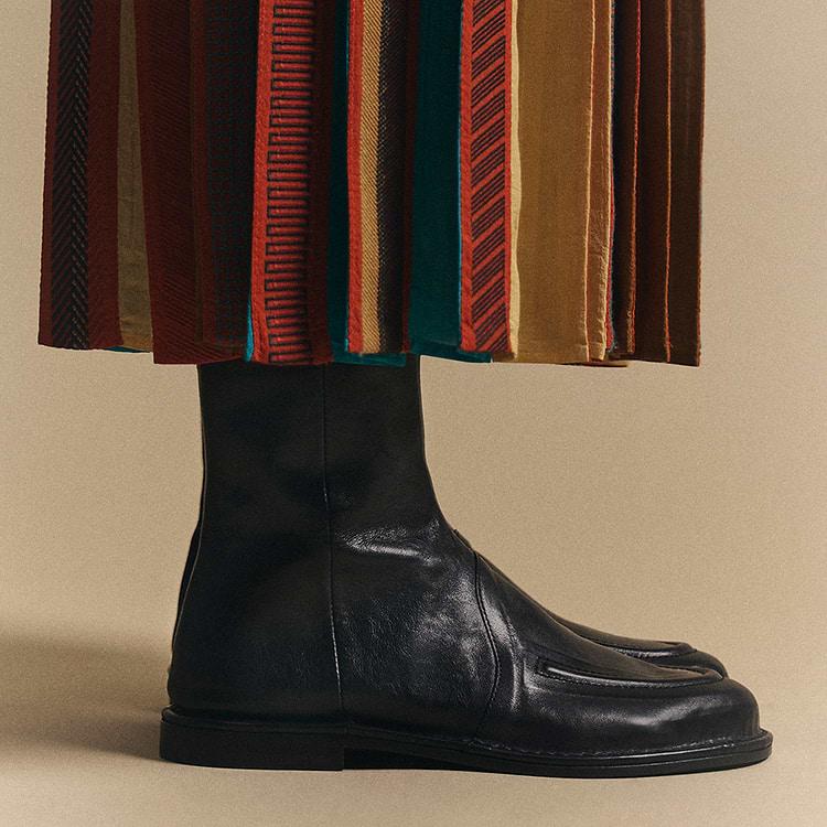 Pierre Hardy BOTTINES NOTO Cuir De Kangourou Noir