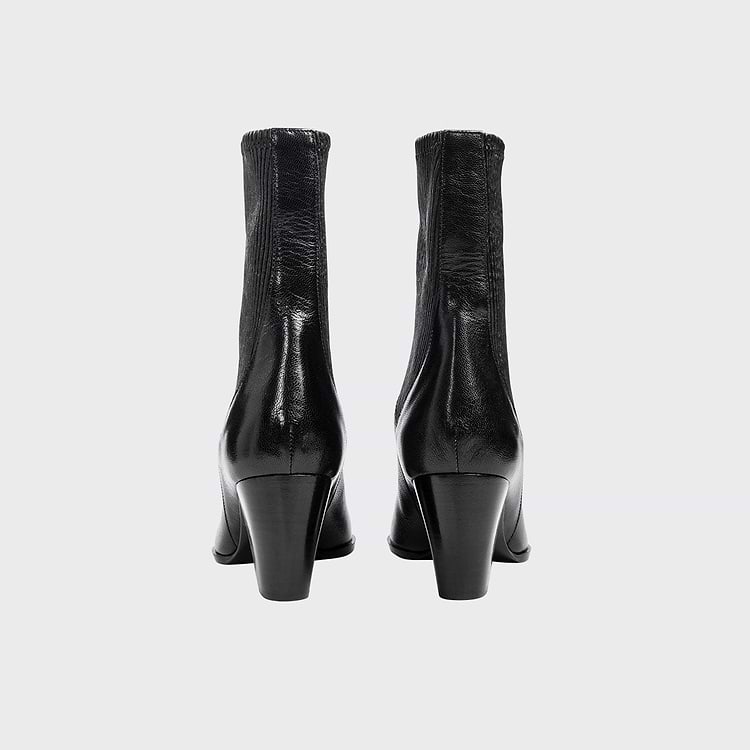Pierre Hardy BOTTINES RODEO Cuir De Chevreau Noir