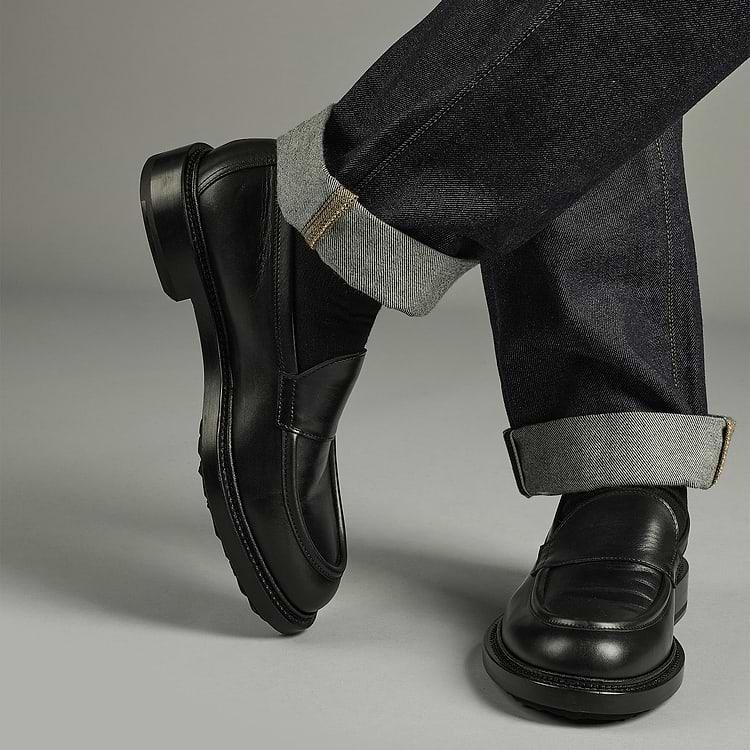 Pierre Hardy MOCASSIN JOHN Cuir De Veau Noir