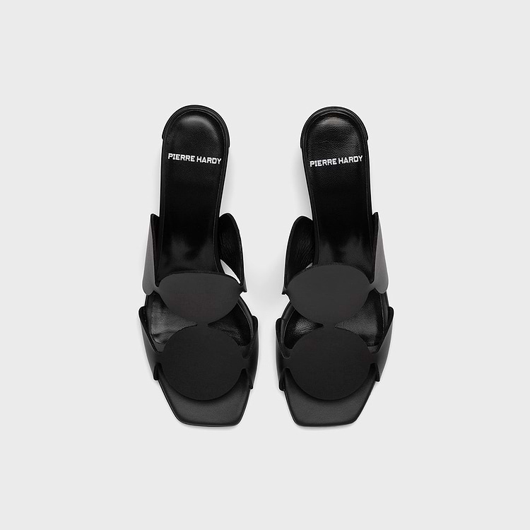 Pierre Hardy MULE À TALON BULLES Cuir De Veau Noir