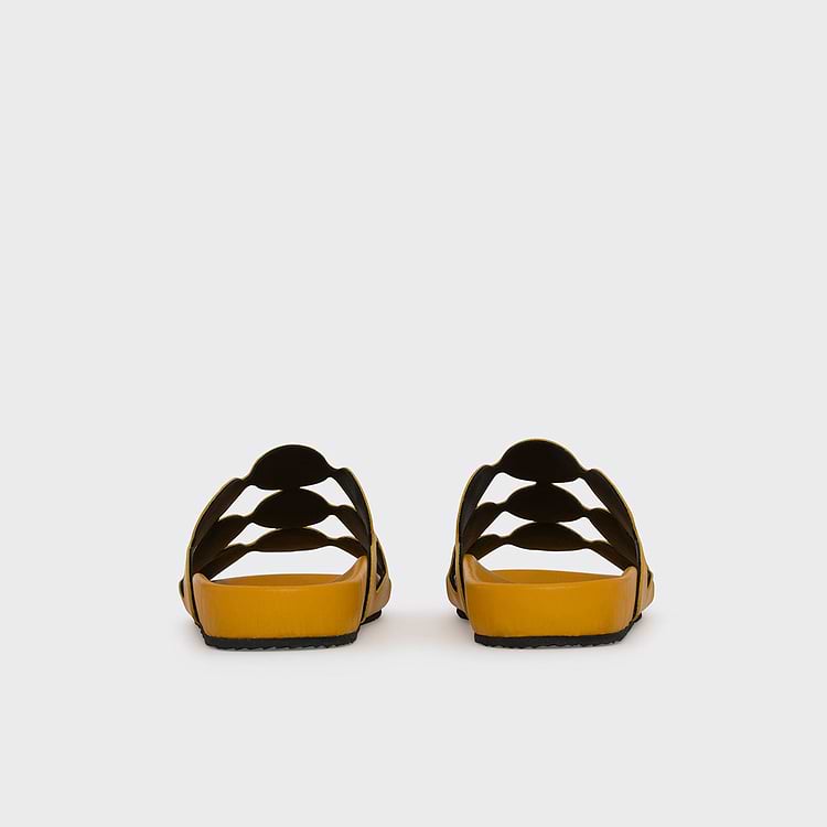 Pierre Hardy MULE BULLES Cuir De Veau Jaune