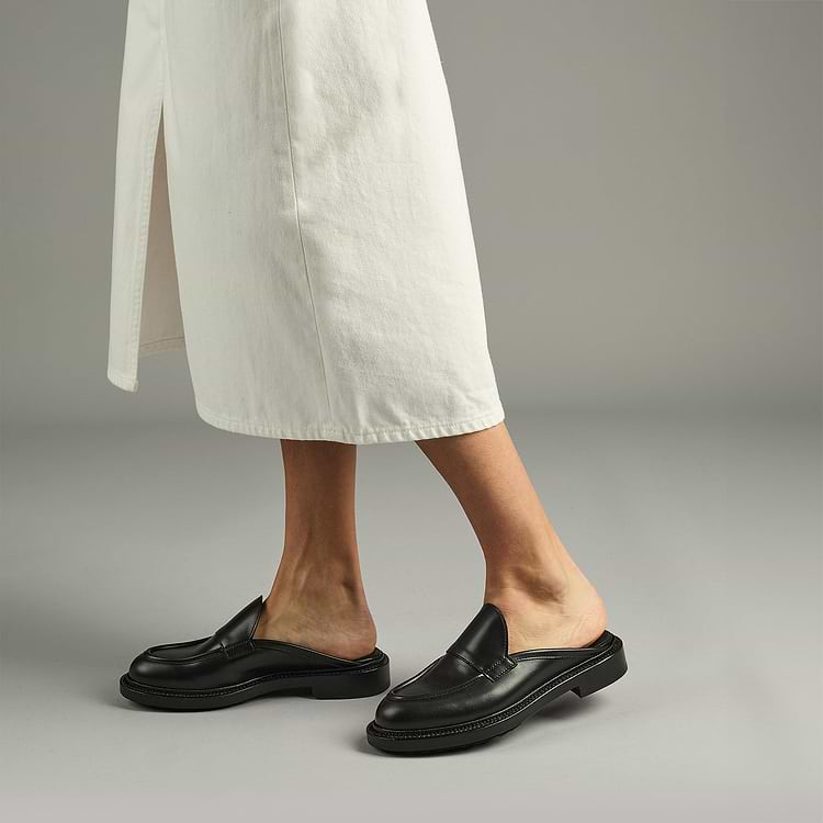 Pierre Hardy MULE JOHN Cuir De Veau Noir