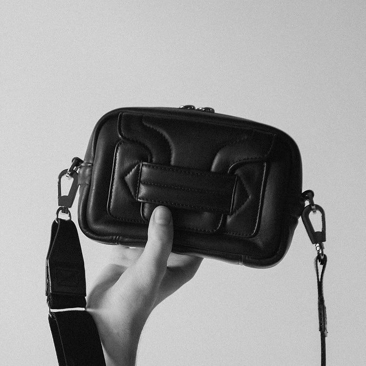 Pierre Hardy SAC ALPHA BOX PAD Cuir D'agneau Noir