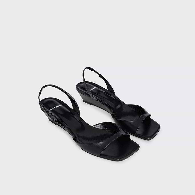 Pierre Hardy SANDALE AMBER Cuir De Chevreau Noir