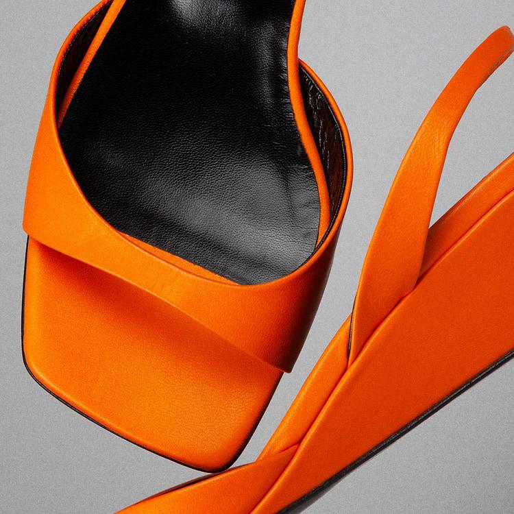 Pierre Hardy SANDALE AMBER Cuir De Chevreau Orange