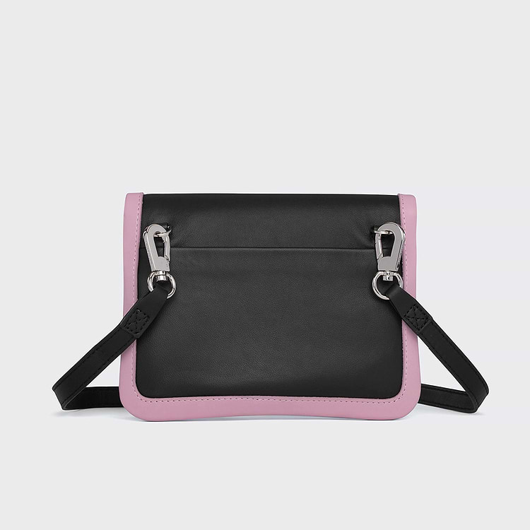 Pierre Hardy POCHETTE ALPHA Cuir D'agneau Noir Bleu Rose Et Jaune