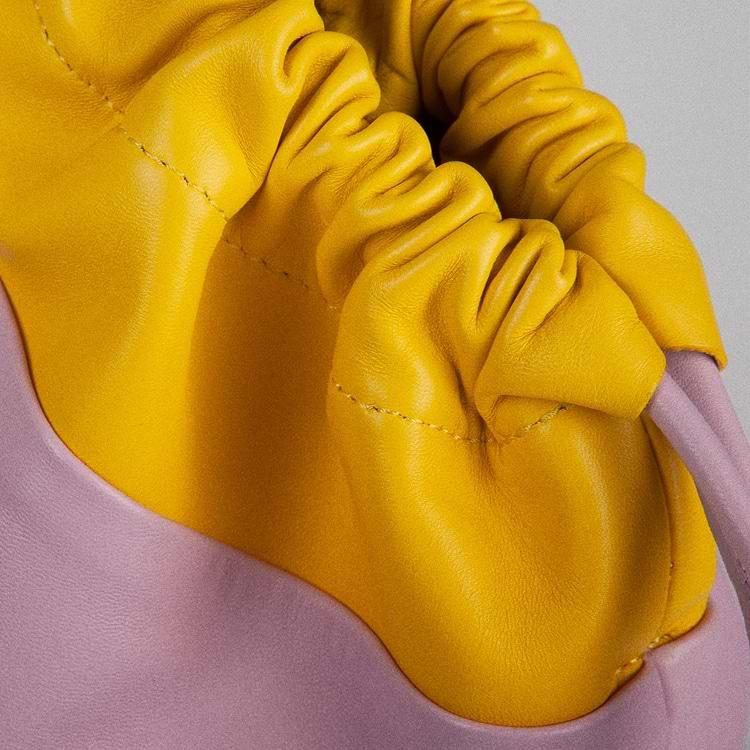 Pierre Hardy POCHETTE TWIN Cuir D'agneau Jaune & Rose