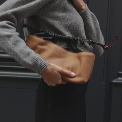 Pierre Hardy POCHETTE TWIN Cuir D'agneau Jaune & Rose