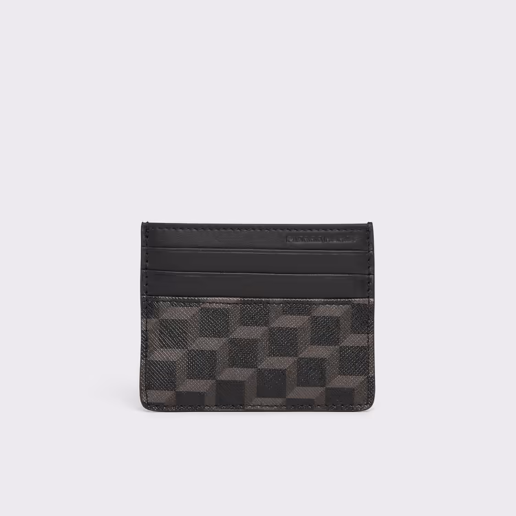 pierre hardy PORTE-CARTES Toile enduite Cube Perspective noir