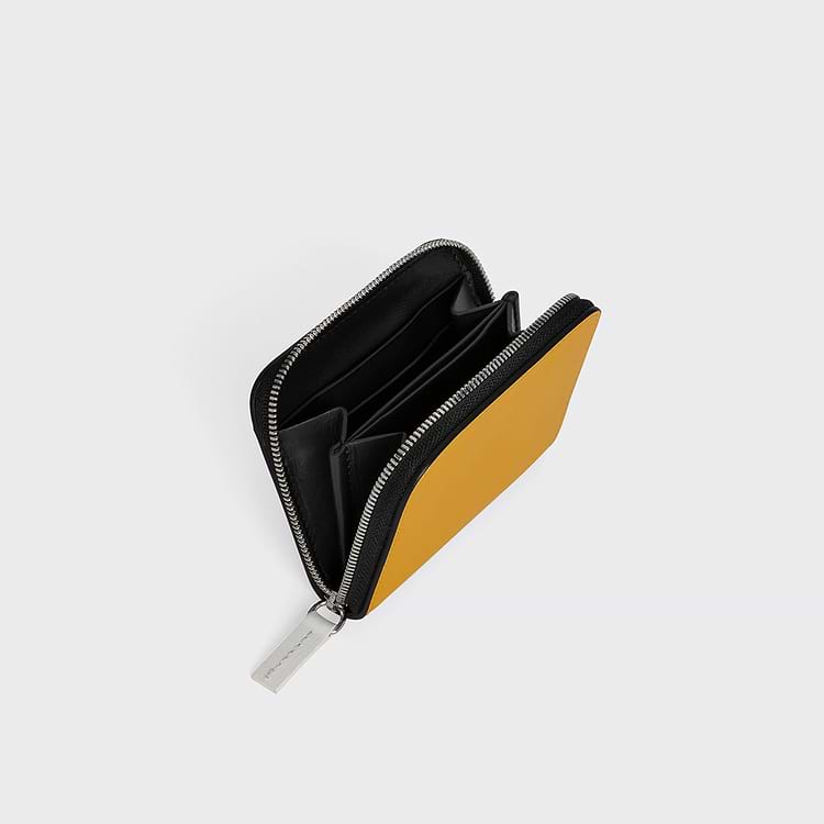 Pierre Hardy PORTE MONNAIE GINZA Cuir De Veau Jaune Et Noir