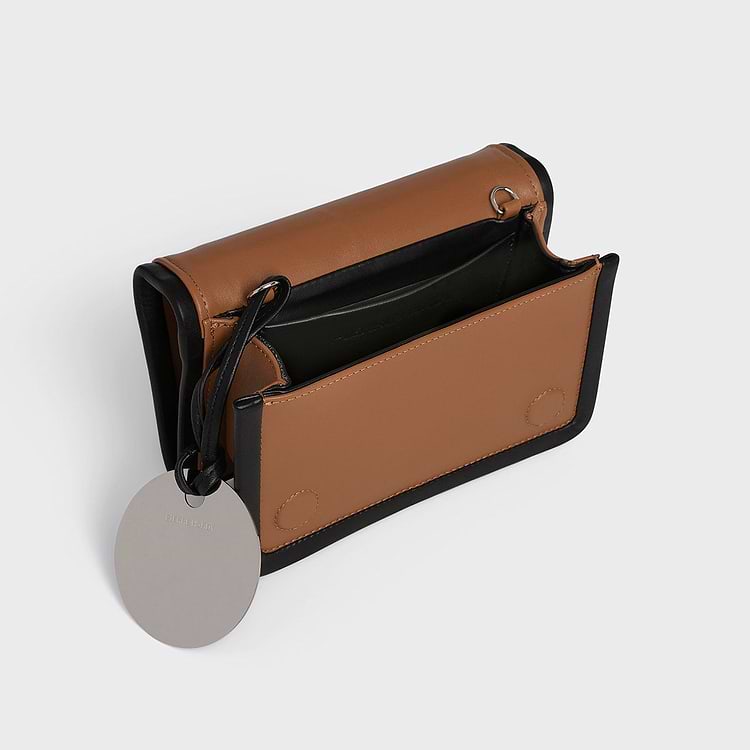 Pierre Hardy SAC À MAIN ALPHA Cuir De Veau Cognac Et Cuir D'agneau Noir