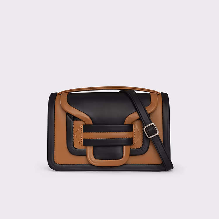 pierre hardy SAC À MAIN ALPHA Cuir de veau cognac et cuir d'agneau noir