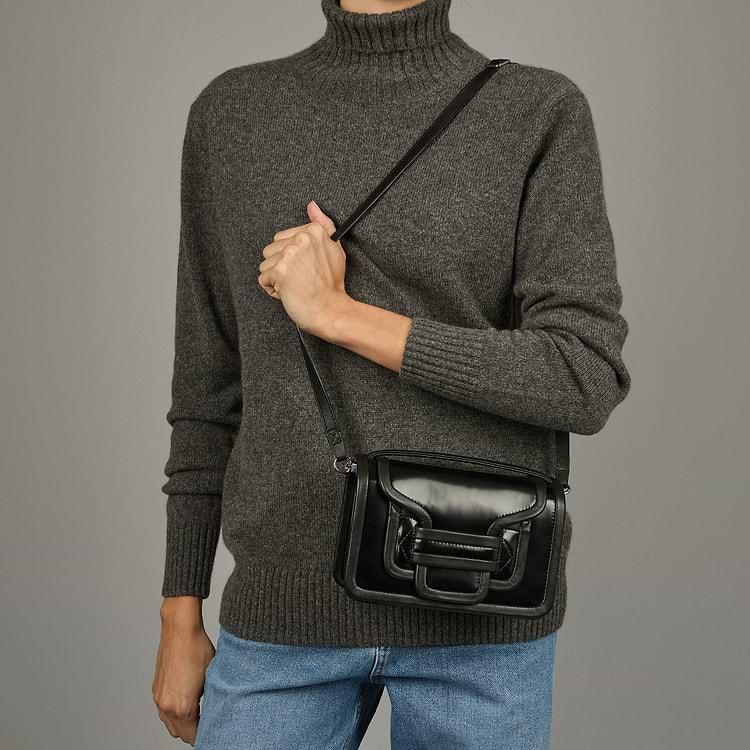 Pierre Hardy SAC À MAIN ALPHA Cuir De Veau Glacé Noir