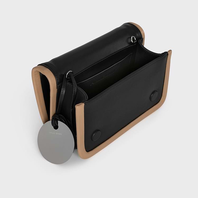 Pierre Hardy SAC À MAIN ALPHA MAXI Cuir D'agneau Noir Beige & Jaune