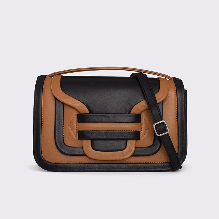 pierre hardy SAC À MAIN ALPHA MAXI Cuir de veau cognac et cuir d'agneau noir