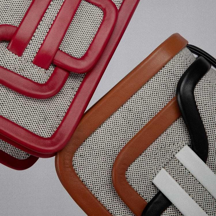 Pierre Hardy SAC À MAIN ALPHA MAXI Toile De Coton Bio Et Lin Et Cuir De Veau Camel