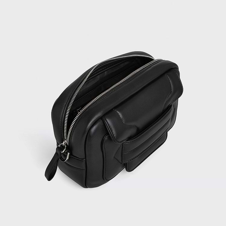 Pierre Hardy SAC À MAIN ALPHA PAD BOX Cuir D'agneau Noir