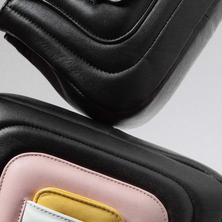 Pierre Hardy SAC À MAIN ALPHA PAD Cuir D'agneau Noir