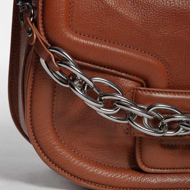 Pierre Hardy SAC À MAIN ALPHAVILLE Cuir De Chèvre Grainé Camel