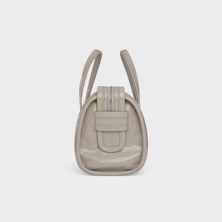 Pierre Hardy SAC À MAIN MINI CAB Cuir De Veau Verni Blanc Cassé