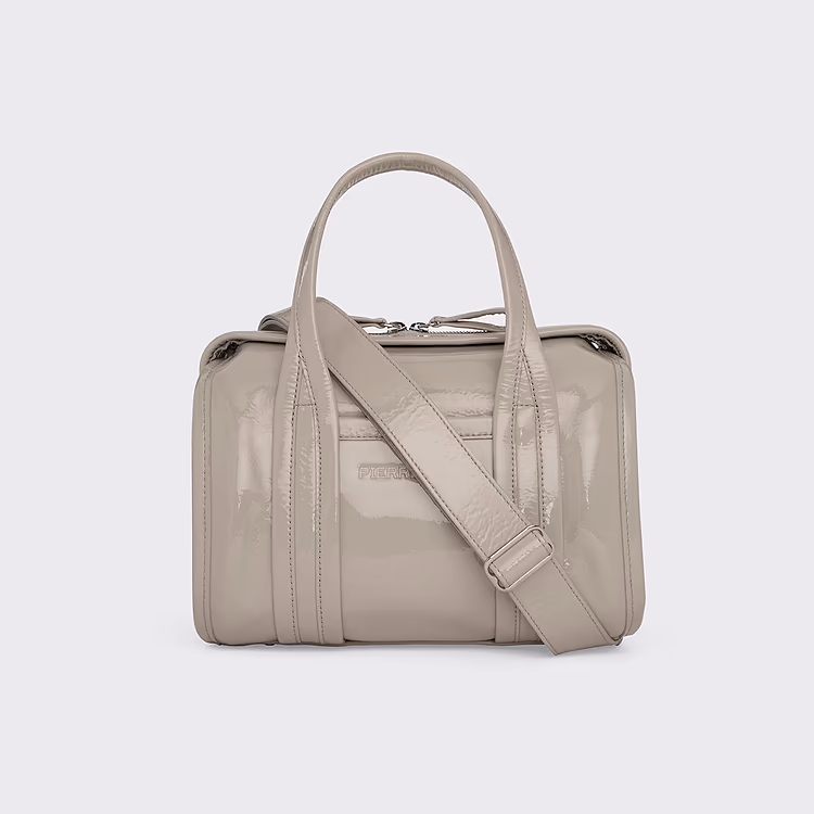 pierre hardy SAC À MAIN MINI CAB Cuir de veau verni blanc cassé