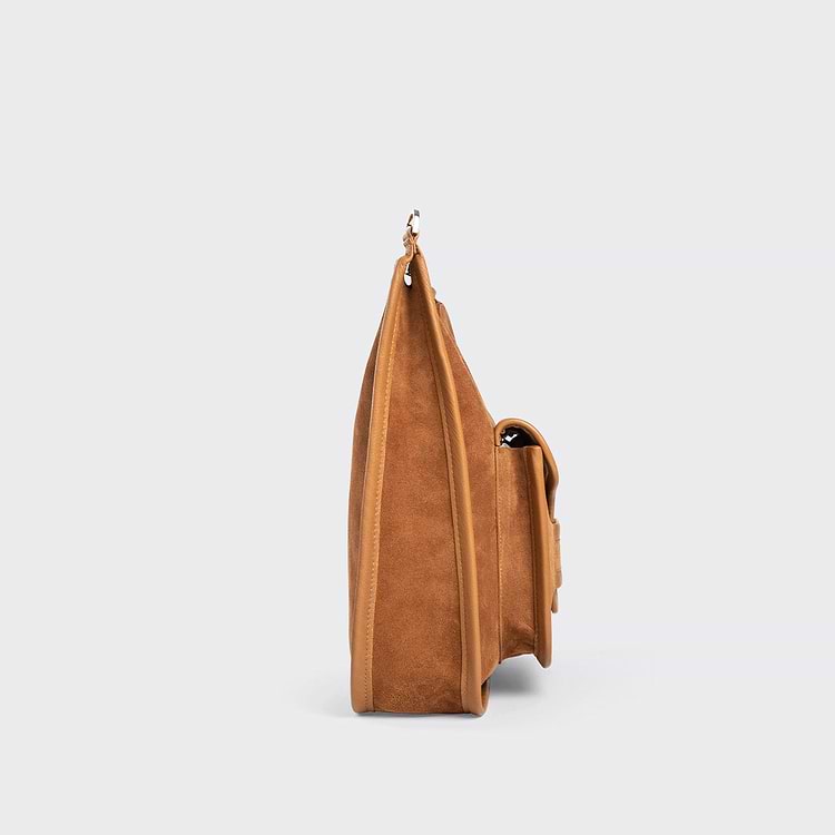 Pierre Hardy SAC ALPHA DAY Veau Velours Camel Et Cuir De Veau Grainé Cognac
