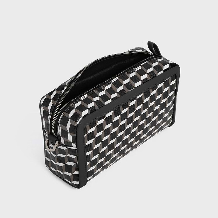 Pierre Hardy SAC MAXI CUBE BOX Cuir De Veau Noir Et Blanc