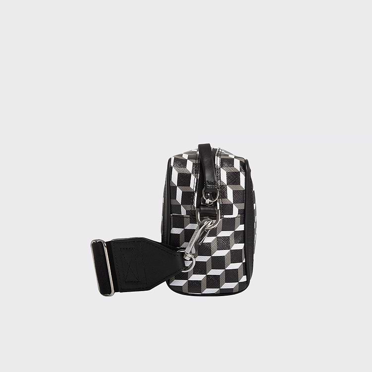 Pierre Hardy SAC MAXI CUBE BOX Cuir De Veau Noir Et Blanc