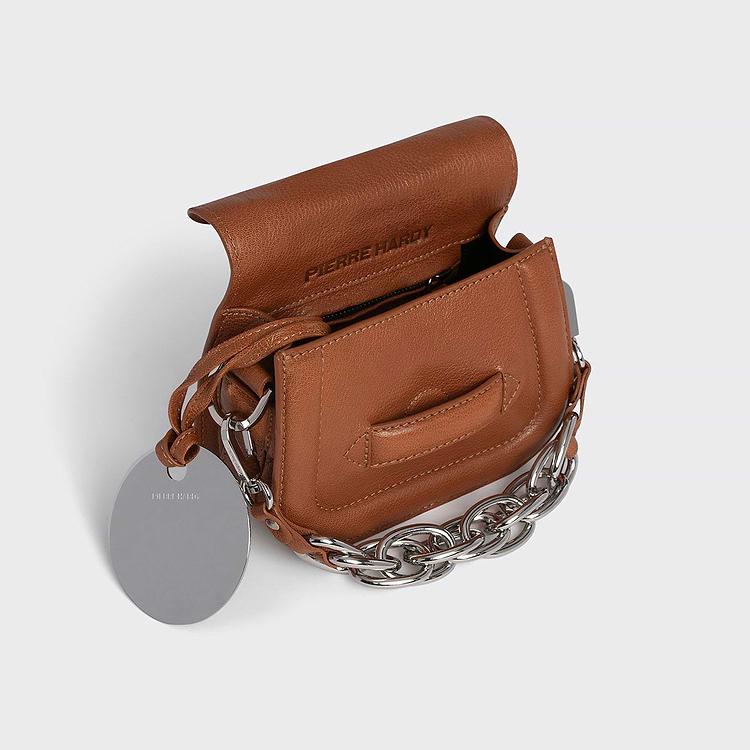 Pierre Hardy SAC MICRO ALPHAVILLE Cuir De Chèvre Camel