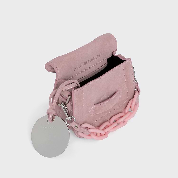 Pierre Hardy SAC MICRO ALPHAVILLE Cuir De Veau Velours Rose