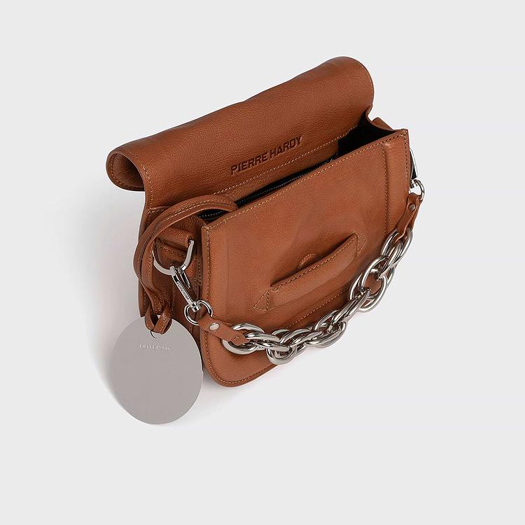 Pierre Hardy SAC MINI ALPHAVILLE Cuir De Chèvre Grainé Camel